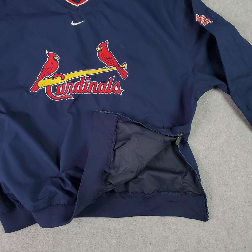 St Louis Cardinals Jacket Mens XL Blue MLB Baseball Nike Pullover Windbreaker - Picture 12 of 15